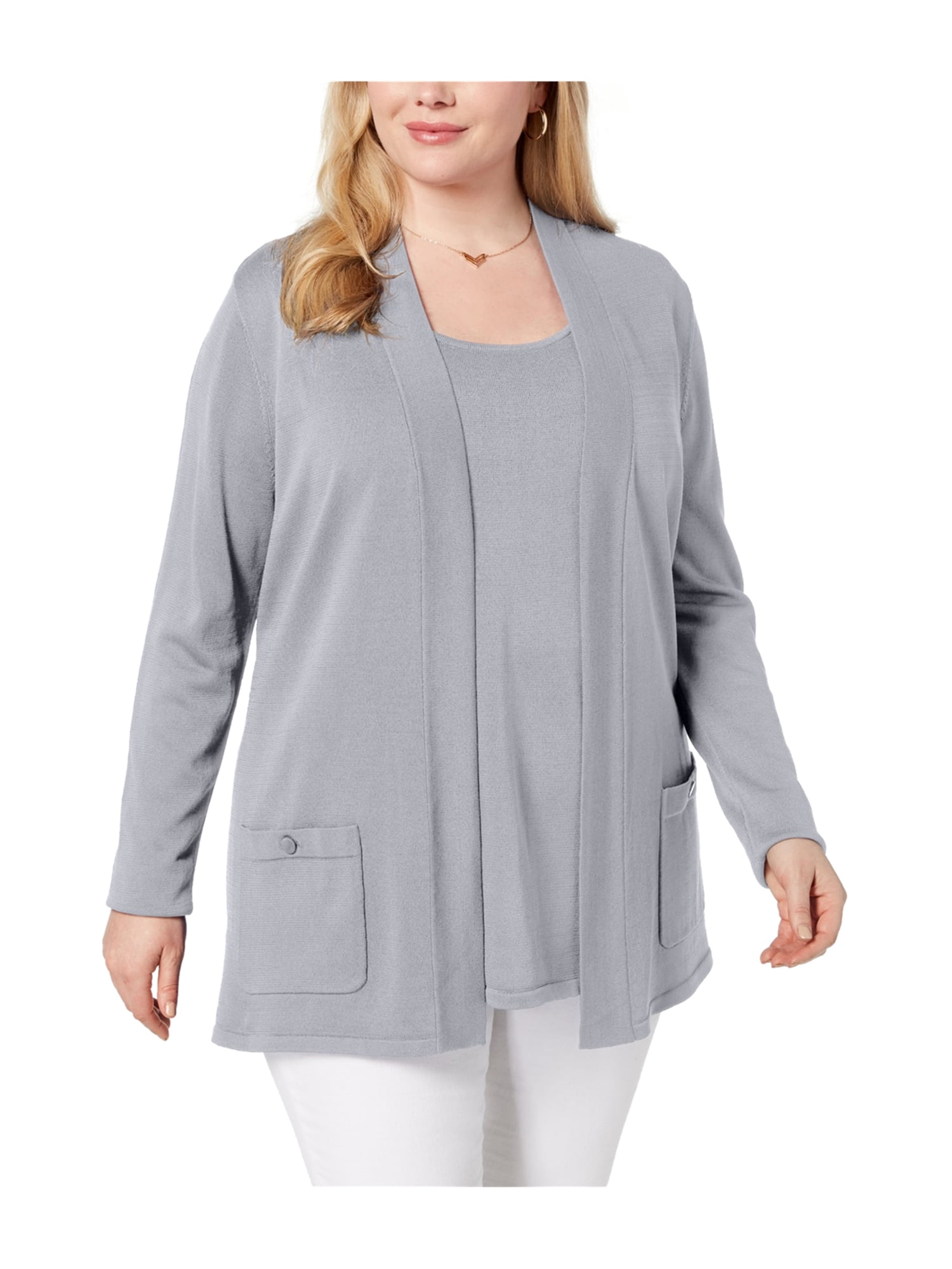 purple cardigan set