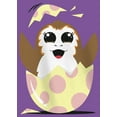 thumbnail image 2 of Girl's Star Wars Happy Easter Egg Porg Style  Graphic Tee Purple Berry Large, 2 of 4