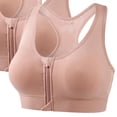 thumbnail image 5 of Sentmoon Bras for Women Full Coverage Comfort Bras for Women 4 Pack Front Zipper Sports Bra Underwire Support Breathable Soft Stretch Back Gather Design Secure Fit Workout Running Gym Active Bra, 5 of 5