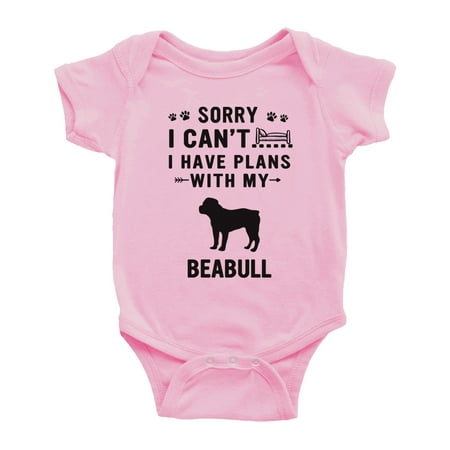 

Sorry I Can t I Have Plans With My Beabull Love Pet Dog Funny Baby Jumpsuits (Pink 12-18 Months)