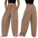 thumbnail image 2 of Pantalones Bombachos Holgados de para Mujer, Pantalones Casuales de Verano con Cordón, Ropa de Viaje con Bolsillos 2025 Caqui XL, 2 of 7