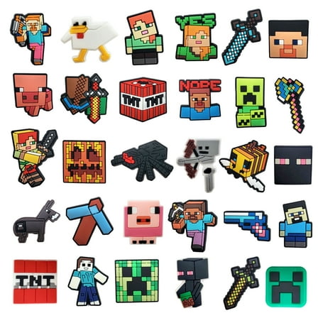 30pcs PVC Shoe Charms: Soft Rubber Decorative Shoe Buckle for Clog Shoes