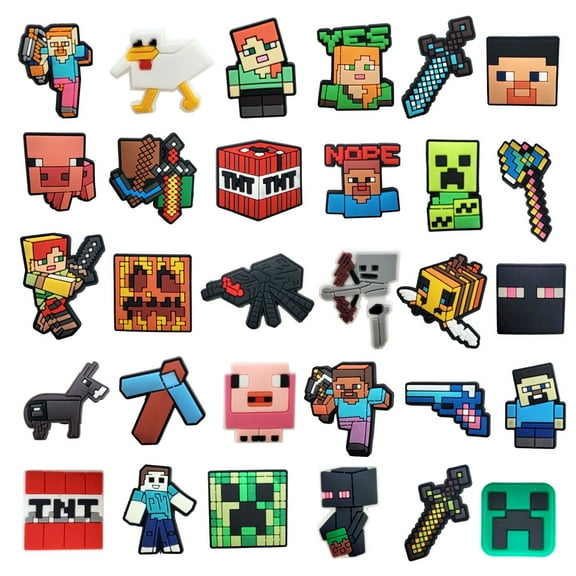 30pcs PVC Shoe Charms: Soft Rubber Decorative Shoe Buckle for Clog Shoes