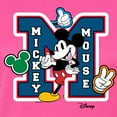 thumbnail image 3 of Disney - Mickey Mouse - Large Letter M Collegiate - Juniors Fitted Graphic T-Shirt, 3 of 5