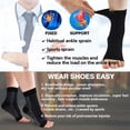 thumbnail image 5 of 4 Pairs Open Toe Adjustable Ankle Brace Compression Sleeves with Arch Support for Women & Men , Relief for Swelling, Plantar Fasciitis, and Sprains – Step into Comfort and Stability, 5 of 7