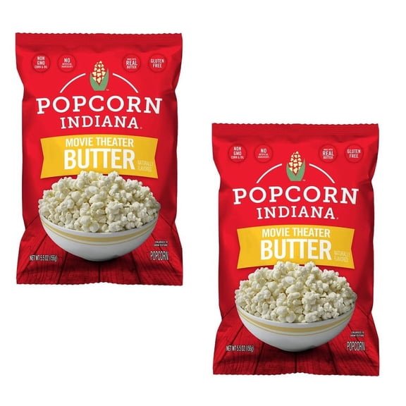 Popcorn, Indiana Movie Theater Butter Popcorn,(2PACK)