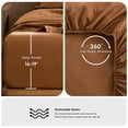 thumbnail image 5 of MooMee 100% Washed Cotton Sheet Set Queen Linen Like Textured Breathable Durable Soft Comfy 4pcs (Dark Orange), 5 of 6