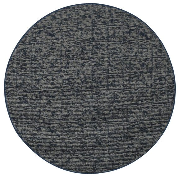 Furnish My Place Indoor Floor Rug - 2 ft. Round, Navy, Distressed, Area Rug for Bedrooms, Hallways, Living Rooms