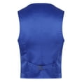 thumbnail image 4 of Jhaoyu Women's Glittery Sequin V-neck Vest Asymmetrical Hem Sleeveless Disco Suit Waistcoat Royal Blue 4XL, 4 of 7