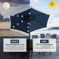 thumbnail image 3 of Autlaycil 7.5 ft Fringe Patio Umbrella with 18 LED Lights and Sturdy Ribs for Lawn, Garden, Backyard and Pool - Navy Blue, 3 of 8