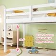 thumbnail image 5 of Bellemave Twin Low Loft Bed with Ladder and Guardrails Space Saving Twin Wooden Loft Bed Frame for Junior Loft Bed Frame with Strengthened Slats (Twin, White), 5 of 10