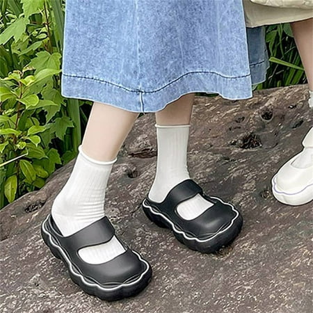 

YOTAMI Sandals for Women 2022 Flat Casual Non Slip Comfortable Indoor and Outdoor Fall Savings Slippers Sandals Shoes for Women Men Black 9
