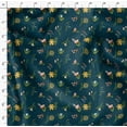 thumbnail image 4 of Soimoi Blue Poly Georgette Fabric Artistic Leaf & Floral Print Sewing Fabric Yard 52 Inch Wide, 4 of 5