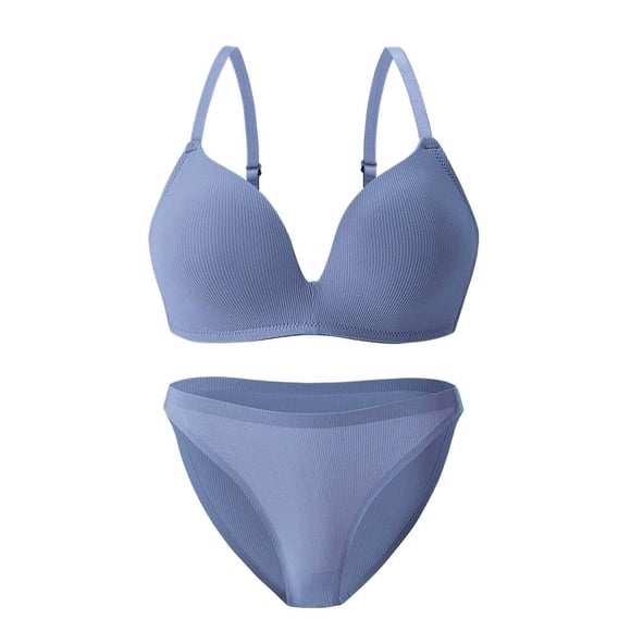 Coordinado Secret Treasures para Mujer, sin Costuras con Copas Preformadas Azul Talla 34B, 2 Piezas