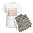 thumbnail image 5 of CafePress - Speech Therapist Word Cloud Women's Light Pajamas - Women's Short Sleeve Print T-Shirt and Pants Light Cotton Pajama Set, 5 of 7