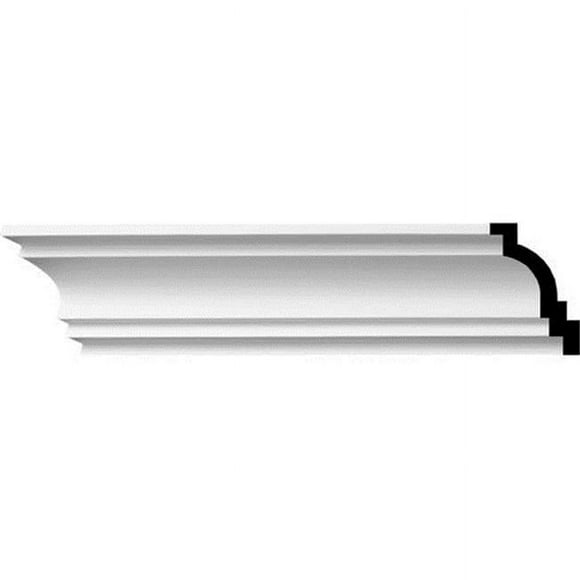 Ekena Millwork MLD04X03X05TR 4 in. H x 3 in. P x 5 in. F x 94.50 in. L Traditional Smooth Crown Moulding