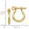 thumbnail image 3 of 14K Yellow Gold 3D Shackle Link Screw Earrings (15 X 3) Made In United States tf528, 3 of 5