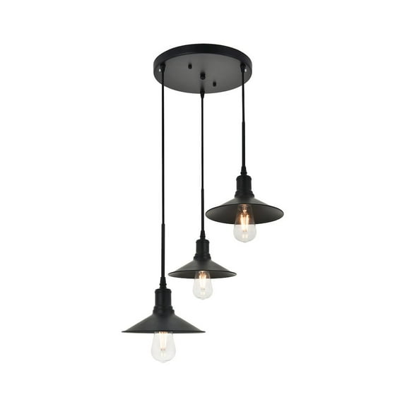 Etude 3 light black Pendant