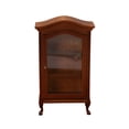 thumbnail image 2 of Joernso 1:12 3 Layers Solid Legs Mini Bookcase with Glass Door Miniature Doll House Cabinet Model Dollhouse Accessories, 2 of 8