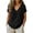 Black, variant on Clothes Womens Kelon Summer Tops for Women Cotton Linen V Nec Short Sleeve Shirts Fashion Beach Vacation Clothes, S