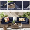 thumbnail image 3 of Kimunuk 14 Pcs Outdoor Cushion Slipcovers, Replacement Outdoor Patio Cushion Covers with 3 Size, Waterproof and Zippered, Fit for Outdoor Furniture, Patio Sofa Couch, Covers Only, Navy Blue, 3 of 7