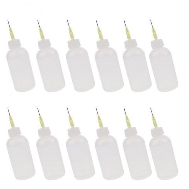 koolsoo 4x Bouteille Applicatrice de Colle, Bouteille Compte-Gouttes Compressible 50ml pour