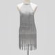thumbnail image 4 of Falda Corta Sin Espalda Mini vestido halter Slim Fit Color sólido para fiesta de baile de cóctel (Silver M) Kuymtek para Mujer Plata T M, 4 of 7