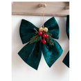 thumbnail image 7 of Korean Style Christmas Bow Ornament Red Velvet 3D Bell Bow Decorations, 7 of 7