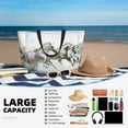 thumbnail image 5 of Honeii Running White Horses for Tote Bag with Adjustable Strap,Beach Bag, Waterproof Sandproof Beach Tote Bag, Large Capacity Foldable Beach Bags, 5 of 7