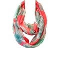 thumbnail image 3 of Wrapables Lightweight Fashion Trendy Infinity Scarf, Circles Coral, 3 of 5