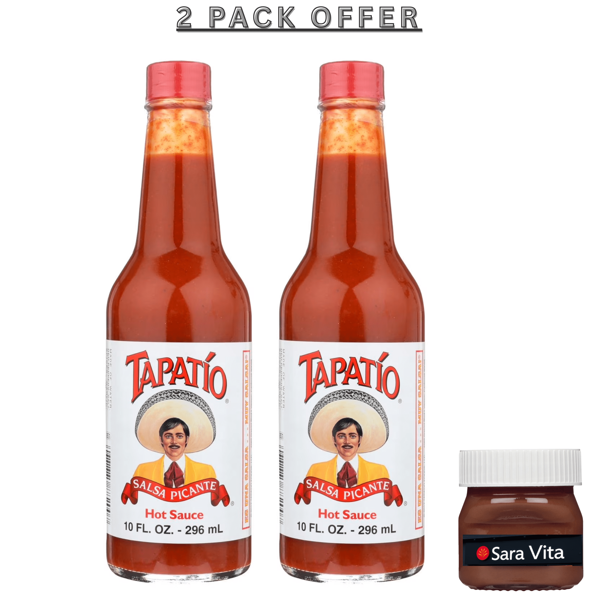 Tapatio Hot Sauce - Original 5 oz Glass Bottles - Salsa Picante (2