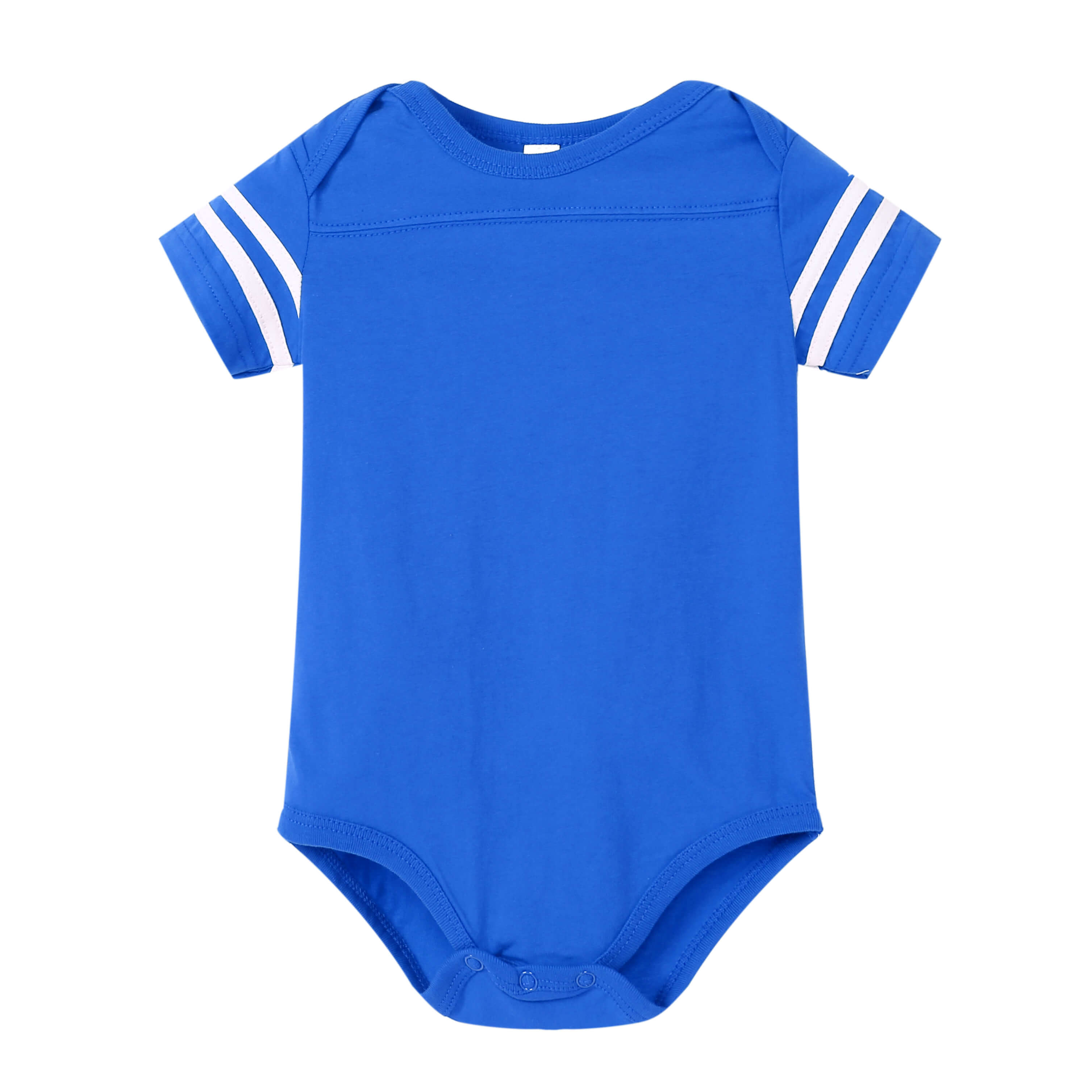 ROYAL AVALON RAGLAN BABY Varsity Game Day S/S Onesie Royal Blue White 12M