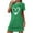 Green, variant on Aofany Women's Plus Size Nightgown Short Sleeve Nightshirt Print Nightdress Loose Casual Sleepwear