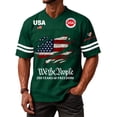 thumbnail image 4 of Evdexr 250th Anniversary Usa Graphic Tees for Men Short Sleeve Crew Neck Independence Day Shirts Usa Flag American Flag Summer 4th July T Shirt Dark Green L, 4 of 5