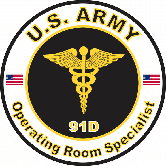 3.8 Inch U.S. Army MOS 91D Operating Room Specialist
