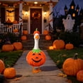 thumbnail image 2 of Fall Porch Goose Festival Outfits,23 Inch Pumpkin Style Outdoor Garden Decor Goose Statue Clothes,Fall Decorations Thanksgiving Front Porch Yard Lawn Decor, 2 of 7