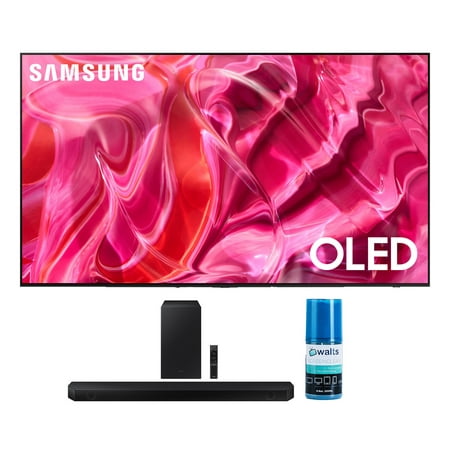 Samsung QN83S90CAEXZA 83 Inch 4K HDR OLED Smart TV with AI Upscaling with a Samsung HW-Q60B 3.1ch Soundbar and Subwoofer with DTS Virtual:X and Walts HDTV Screen Cleaner Kit (2023)