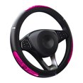 thumbnail image 1 of Funda Cuero para Volante Coche Accesorios Interiores Reflectantes (negro Y Rosa), 1 of 8
