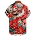 thumbnail image 5 of Las camisas más nuevas para hombres, camisa hawaiana con estampado 3D de dragón, camiseta de uso diario para hombres, camisa casual de animales para hombres, ropa de moda para hombres, blusas, 5 of 5