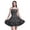 Black2, variant on Bimba Floral Women Smocked Above Knee Cocktail Dress Flowy Summer Sun Dress-Medium