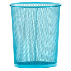 Blue Bathroom Accessories Honey Can Do 4 75 Gallon Round Mesh Metal Trash Basket Multicolor