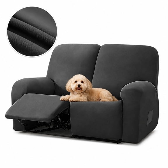 INSMART Recliner Loveseat Cover Set 6 Piece Waterproof Stretch Sofa Slipcover with PU Coating Anti Slip Furniture Protector for Living Room