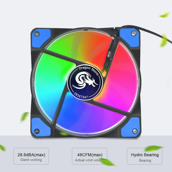 120mm PC Gamer Computer Case 12V CPU Cooling RGB Silent Fan 120*120*25MM Chassis PC Accessories