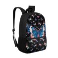 thumbnail image 2 of Uourmeti Colorful Butterfly Pattern School Travel Bag, Practical Backpack 17 Inch Spacious Interior School Backpack for Hiking Daily Use, 2 of 6