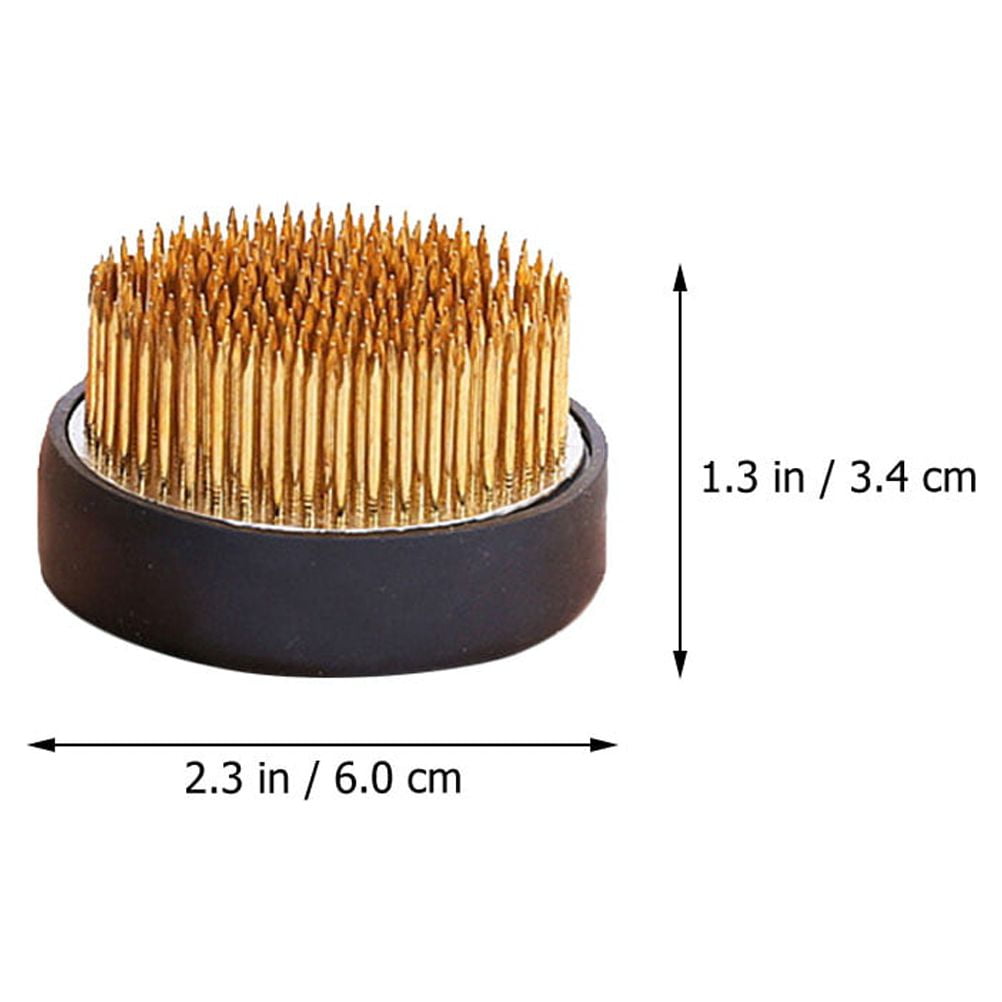 MLINS  3 Pcs Arrangement Flower Arranging Frog Copper Needle Dense Tool