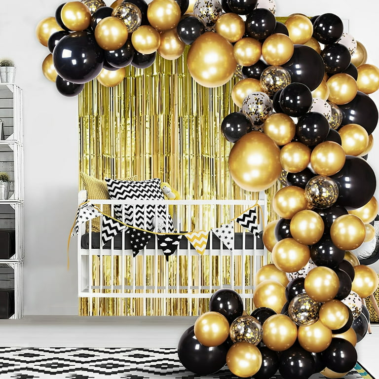 133pcs Black and Gold Balloons Garland Arch Kit, Black Metal Gold and – If  you say i do