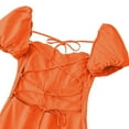 thumbnail image 3 of ameIAEA Robes Décontractées pour Femmes Été 2024 Manches Courtes Col Carré Couleur Unie Robe Trapèze à Volants, 3 of 4