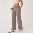 thumbnail image 6 of Yoga Pants Women Wide Leg With Pockets High Waist Stretch Casual Sweatpants Loose Comfy Palazzo Stretch Trousers, 6 of 7
