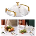 thumbnail image 6 of Round Serving Tray with Handle Cake Plate with Dome Decorative Multipurpose Fruit Dessert Tray for Coffee Table Party Home Office Snacks S, 6 of 8