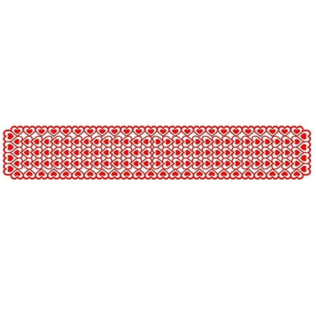 

Valentine s Day Table Flag Decoration Red Knitted Love Table Flag